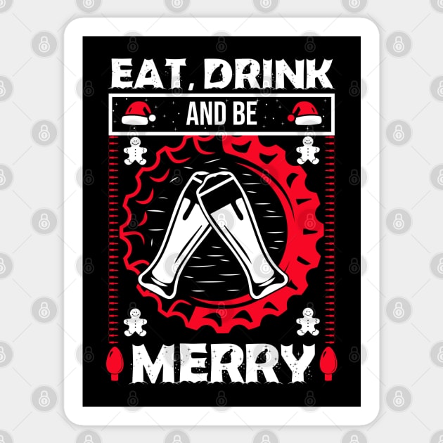 Eat Drink and Be Merry Sticker by MZeeDesigns